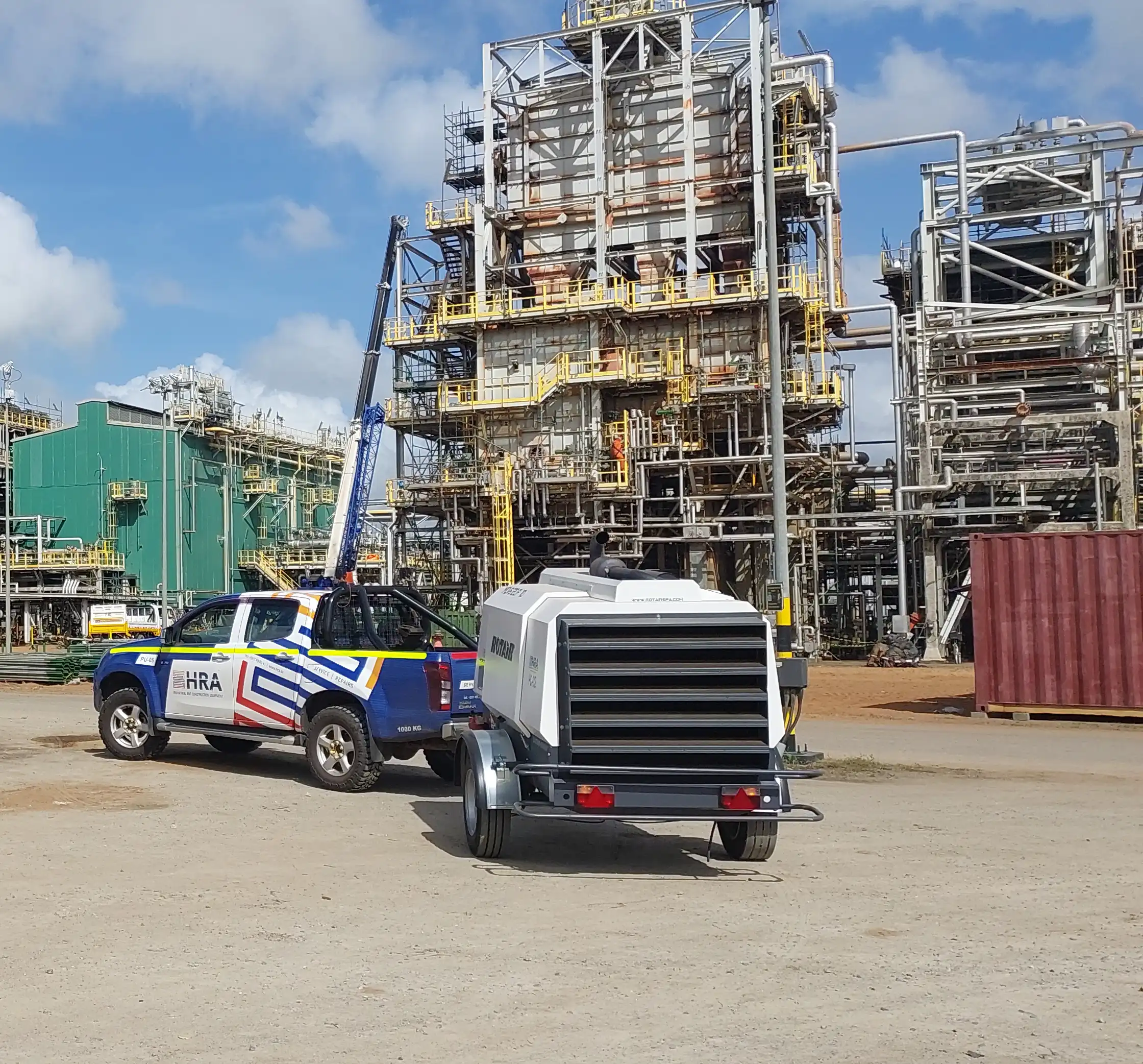 HRA NV equipment on-site at an industrial project